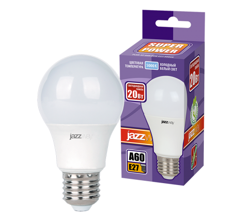 Лампа светодиодная PLED- SP A60 20w E27 5000K 230/50  .5009462A  Jazzway