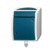 Переключатель со шнурком, IP44, для открытого монтажа, серия ocean, цвет серый/сине-зелёный  1383-0-0141   2CKA001383A0141  ABB