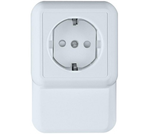 Blanca Белый О/У Розетка плинтусная 1-ая с заземлением, с защ. шт. 16А, монтажная пластина  RA16-003-2M-B  SE