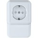 Blanca Белый О/У Розетка плинтусная 1-ая с заземлением, с защ. шт. 16А, монтажная пластина  RA16-003-2M-B  SE