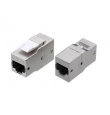 CA2-KJ-C6A-SH-BK Проходной адаптер (coupler), RJ-45(8P8C) формата Keystone Jack, категория 6a, 4 пары, экранированный, черный  444918  Hyperline