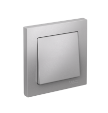 AtlasDesign Алюминий Выключатель 1-клавишный сх.1, 10АХ, (в сборе с рамкой)  ATN000312  SE