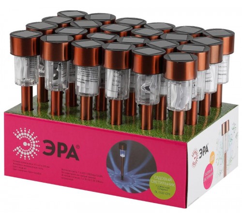 Cветильник садовый декоративный SL-SS30-CPR на солнечной батарее, нержавеющая сталь, "медный", 32 см  Б0032594  ЭРА