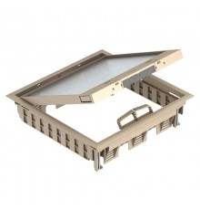 Лючок GES9-3S U (универсальный) 12xModul45 (для 3xUT4, PC/ABS, бежевый)  7405087  OBO Bettermann