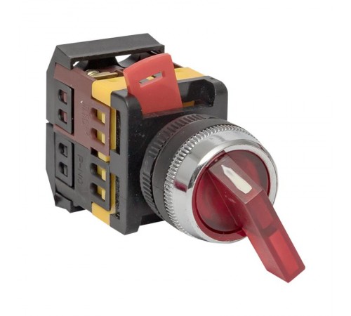 Переключатель ANLC-22 3P красный с подсветкой 220В NO+NC EKF PROxima  psw-anlc-3p-r-220  EKF