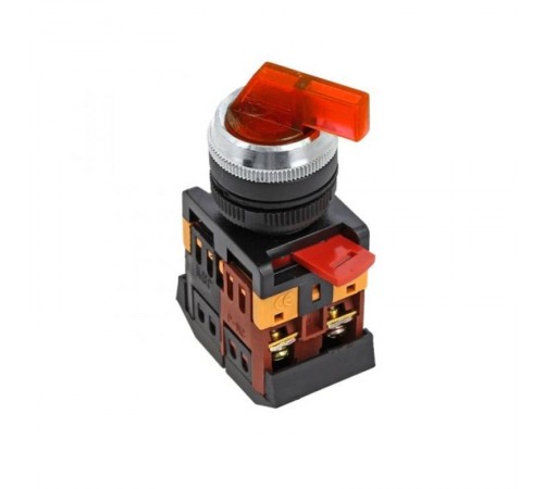 Переключатель ANLC-22 2P красный с подсветкой 220В NO+NC EKF PROxima  psw-anlc-2p-r-220  EKF