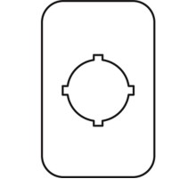 Шильдик MA6-1010 (желт.алюм. б/текста 1 место) для пластиковогокнопочного поста  1SFA611930R1010  ABB
