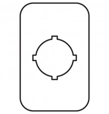 Шильдик MA6-1010 (желт.алюм. б/текста 1 место) для пластиковогокнопочного поста  1SFA611930R1010  ABB