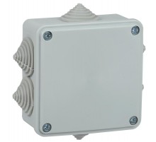 Коробка распределительная КМ для о/п 100х100х45мм IP44 6 вв. (7035) IEK  UKO11-100-100-045-K41-44  IEK
