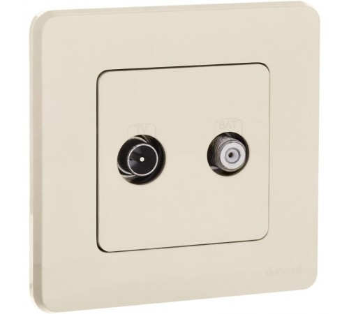 Inspiria Слоновая кость Розетка телевизионная TV/SAT "звезда" без рамки  673881  Legrand