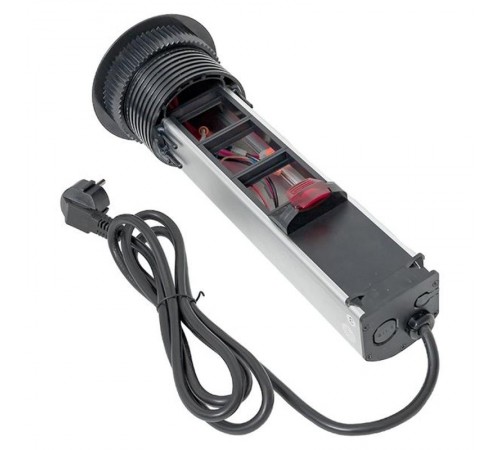 Встраиваемая мини-колонна с беспроводной зарядкой 15Вт, 8 модулей C-Line  cl-vmkwс-8-s  EKF