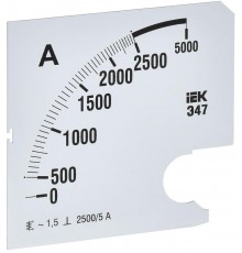 Шкала смен. для амперметра Э47 2500/5А-1,5 96х96мм  IPA20D-SC-2500  IEK
