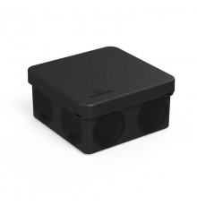 Коробка распределительная 60-0210-9005м для прямого монтажа двухкомпонент безгалогенная (HF) черная 80х80х40 (8шт/уп) IP66 60-0210-9005м  Промрукав