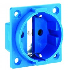 Розетка панельная Schuko 2р+Е 16А голубая IP20 фланец 50*50 I 713-Bals I Bals