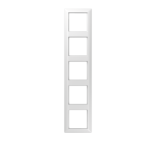 Рамка для вертикальной и горизонтальной установки, 5 постов; дюропласт; белый; AS500  AS585WW  Jung
