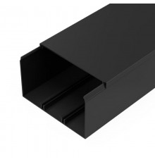 Кабель-канал черный 2-й замок в п/э 100х60 мм (8 м/уп) Промрукав  PR03.0222  Промрукав