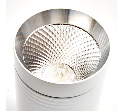 Светильник накладной светодиодный спот неповоротный AL521, 10W, 900Lm, 4000K, 35 градусов, белый c хром кольцом  32467  FERON