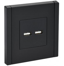 FORTE&PIANO Розетка USB A+A 3,1А FP149 черный  FP-U21-D31-K02  IEK