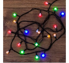 Гирлянда светодиодная "Цветные Шарики" 20 LED МУЛЬТИКОЛОР 2,8 метра  303-060  NEON-NIGHT
