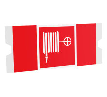 Рассеиватель односторонний ST-46  URAN STANDARD с пиктограммой ППБ 0001 Пожарный кран (202х96)  4502004380  Световые Технологии