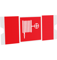 Рассеиватель односторонний ST-46  URAN STANDARD с пиктограммой ППБ 0001 Пожарный кран (202х96)  4502004380  Световые Технологии