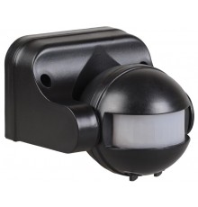 Датчик движения ДД 009 черный, макс. нагрузка 1100Вт, угол обзора 180град., дальность 12м, IP44,  LDD10-009-1100-002  IEK