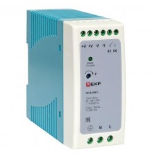 Блок питания на дин рейку 40Вт,Uвх ~ 240 В AC m, Uвых - 5 В DC постоянного тока DR-M-40W-5 EKF