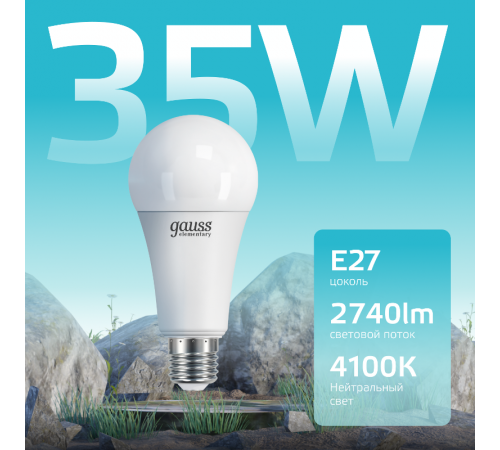 Лампа светодиодная LED Elementary A67 35W E27 2740lm 4100K  70225  Gauss