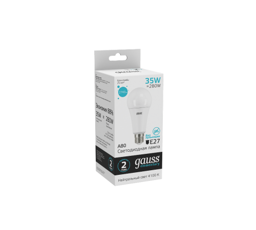 Лампа светодиодная LED Elementary A67 35W E27 2740lm 4100K  70225  Gauss