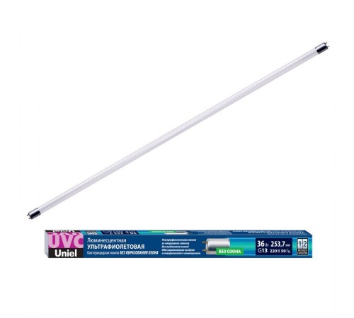 EFL-T8-36/UVCB/G13/CL Лампа ультрафиолетовая бактерицидная. Спектр UVC 253,7нм. Картон.  UL-00007278  Uniel