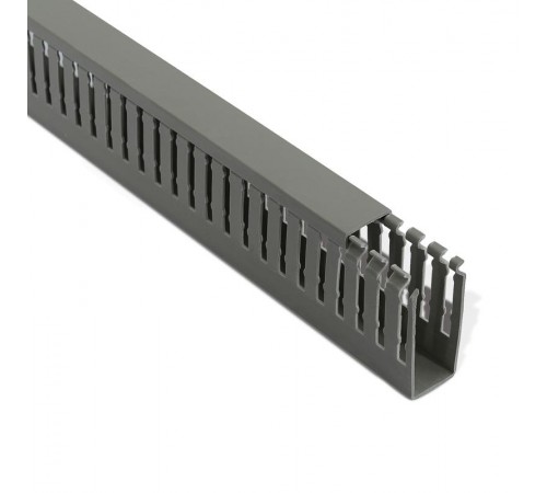 Кабель-канал перфорированный самоклеящийся 25х40 серый (паз 4мм, зуб 6мм)  28-5013  REXANT