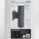 Светильник архитектурный настенный DH0702 230V без лампы 2*E27, 260*155*90 серый, ДЛЯ ЛАМП R63, G45  06295  Feron