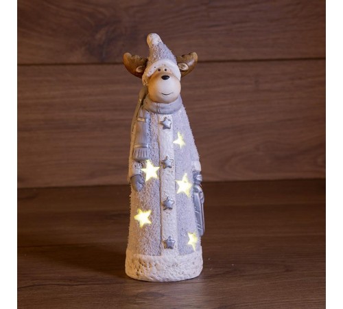 Керамическая фигурка "Олененок с шарфом" 7*6,5*21 см  505-011  NEON-NIGHT