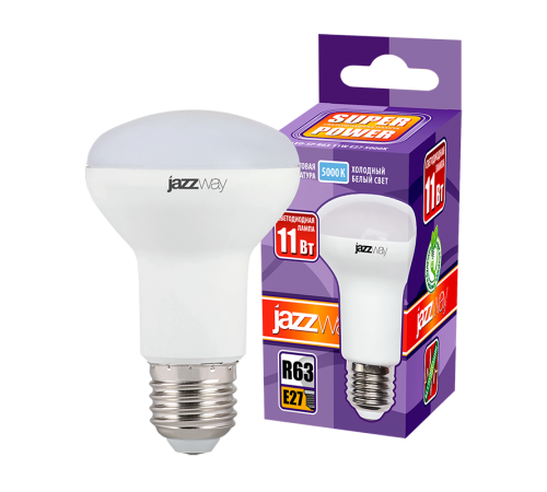 Лампа светодиодная LED 11Вт Е27 220В 5000К PLED- SP R63 отражатель (рефлектор)  1033673  Jazzway