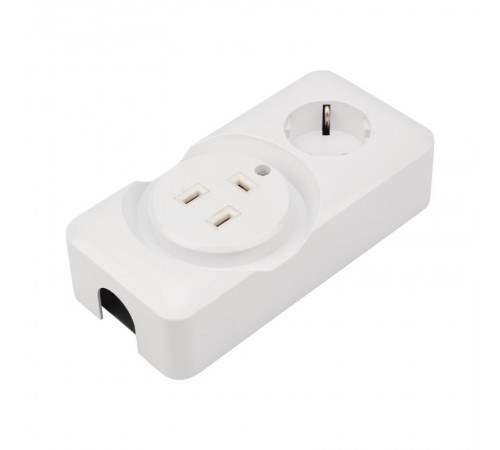 Розетка РШ/Евро двойная для электрической плиты 32 А/16 A, 250 В, 2Р+РЕ (ОУ) белая  11-8982  REXANT