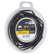 Трубка термоусадочная ТТУ нг-LS 3/1,5 черная (2м/упак) IEK  UDR12-003-D15-002-K02-T  IEK