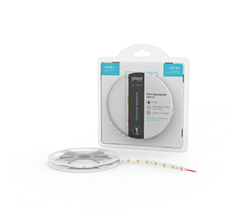 Лента светодиодная Basic LED 2835/60 12V 4,8W/m 312lm/m 4000K 8mm IP20 2m 1/100  BT001  Gauss