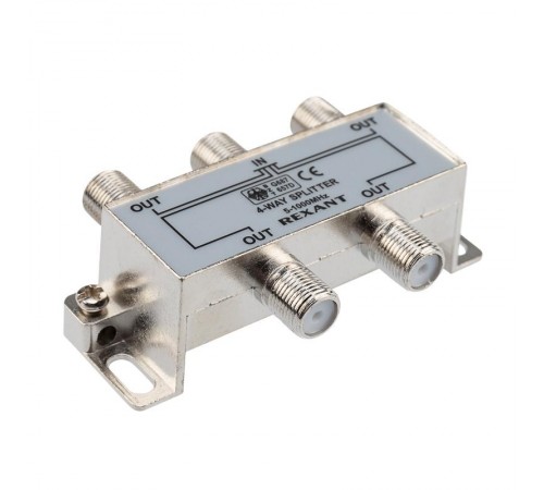 ДЕЛИТЕЛЬ  ТВ  х 4 под F разъём 5-1000 МГц  05-6003  REXANT