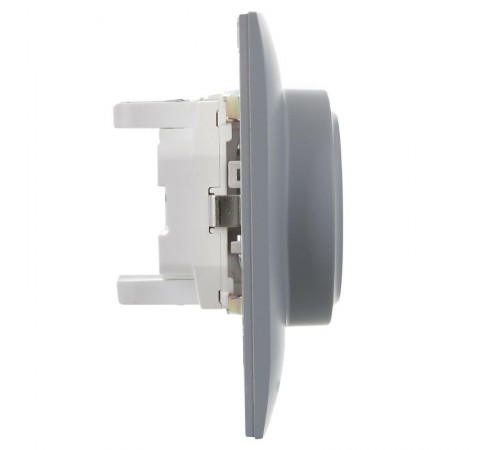 SKANDY Розетка 2-местная с з/к без з/ш 16А сб. SK-R08Gr серый  SK-R21-16-K03-F  IEK