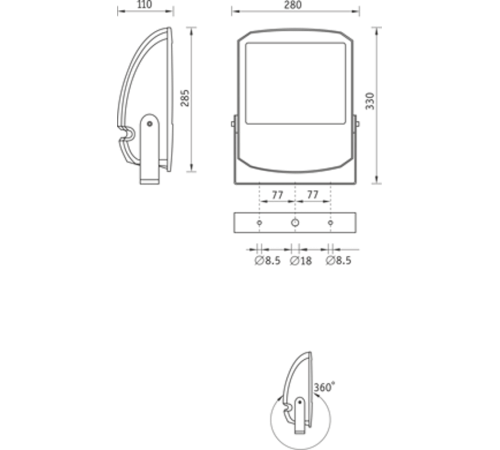 Светильник LEADER UMS HG35 Grey  1351000880  Световые Технологии
