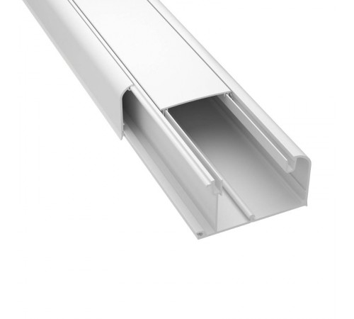 Кабель-канал 90х50 мм. с перегородкой. боковой и фронтальной крышками  09500  DKC