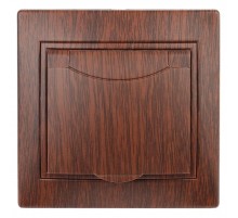 1-203-10 Intro Розетка 2P+E Schuko с крышкой, 16А-250В, IP20, СУ, Plano, венге  Б0030064  Intro