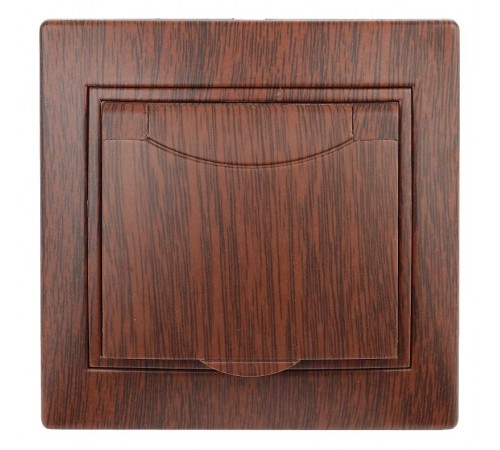 1-203-10 Intro Розетка 2P+E Schuko с крышкой, 16А-250В, IP20, СУ, Plano, венге  Б0030064  Intro