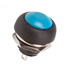 Выключатель-кнопка 250V 1А (2с) OFF-(ON) Б/Фикс синяя Micro  36-3051  REXANT