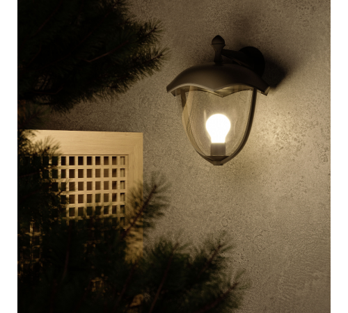 Светильник садово-парковый Aura на стену вниз 188*210*238mm, 170-240V / 50Hz, 1xE27, Max.60W, IP54  GD028  Gauss