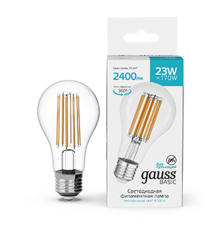 Лампа светодиодная   Basic Filament А70 23W 2400lm 4100К Е27 LED 1/10/40  40712232  Gauss