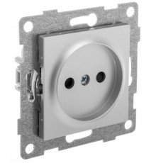 Ugra Розетка 1-ой б/з с з/ш, СУ., 16А, 250В, серебро  С11Р2-004  GUSI Electric