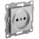 Ugra Розетка 1-ой б/з с з/ш, СУ., 16А, 250В, серебро  С11Р2-004  GUSI Electric