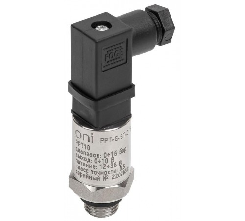 Преобр. давл. PPT10 0,5% 0-16Бар 0-10В G1/4 Mini 4-pin  PPT-G-ST-016-0-10-1-1  ONI