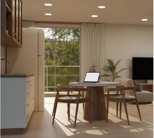 Светильник светодиодный встраиваемый ДВО 1601 LED 7Вт 3000К IP20 белый круг  LDVO0-1601-1-7-K01  IEK